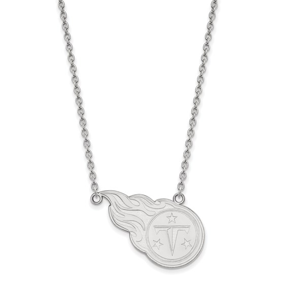 Sterling Silver Tennessee Titans Large Pendant Necklace Sterling Silver Tennessee Titans Large Pendant Necklace